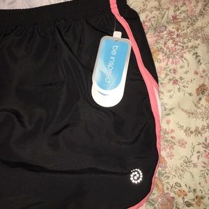 NWT 🛍 Black, White, & Pink Gym Shorts